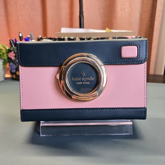 KATE SPADE NWOT Oh Snap Camera Crossbody Novelty Bag Pink And Green - Picture 11 of 13